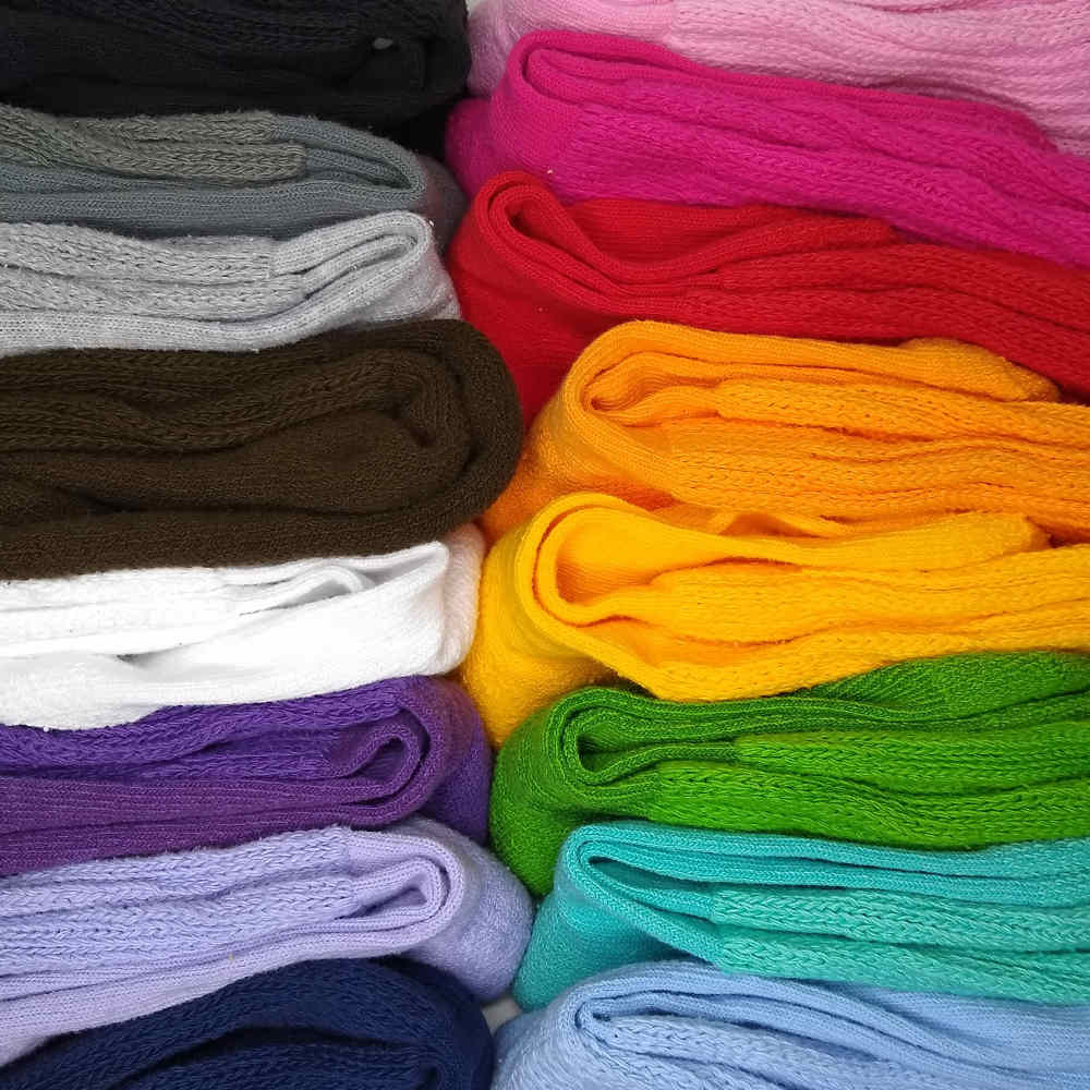 thick slouch socks in every color of the rainbow