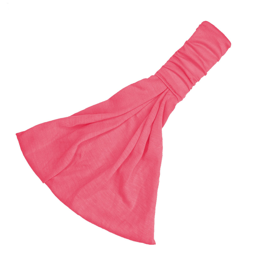 Solid Jersey Scrunch Headband, bubblegum pink