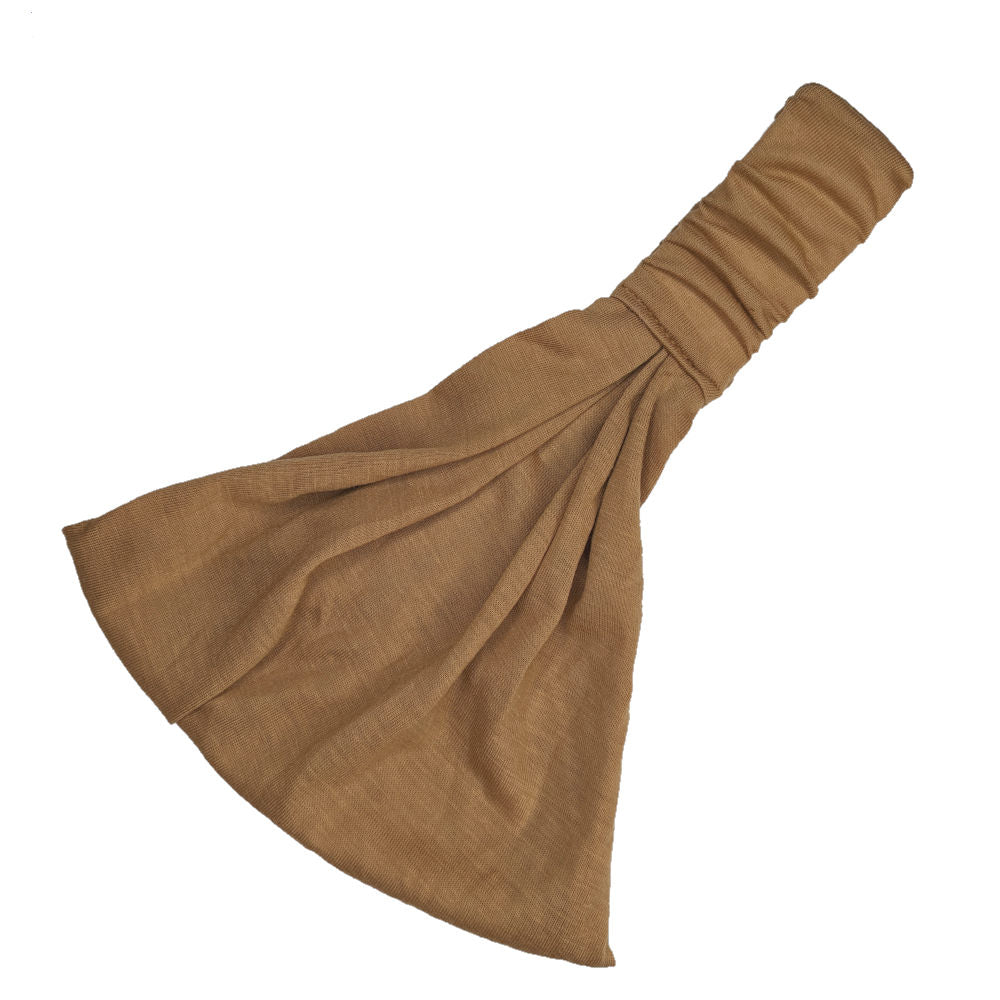 Solid Jersey Scrunch Headband, camel brown