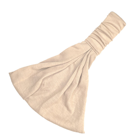 Solid Jersey Scrunch Headband, cream