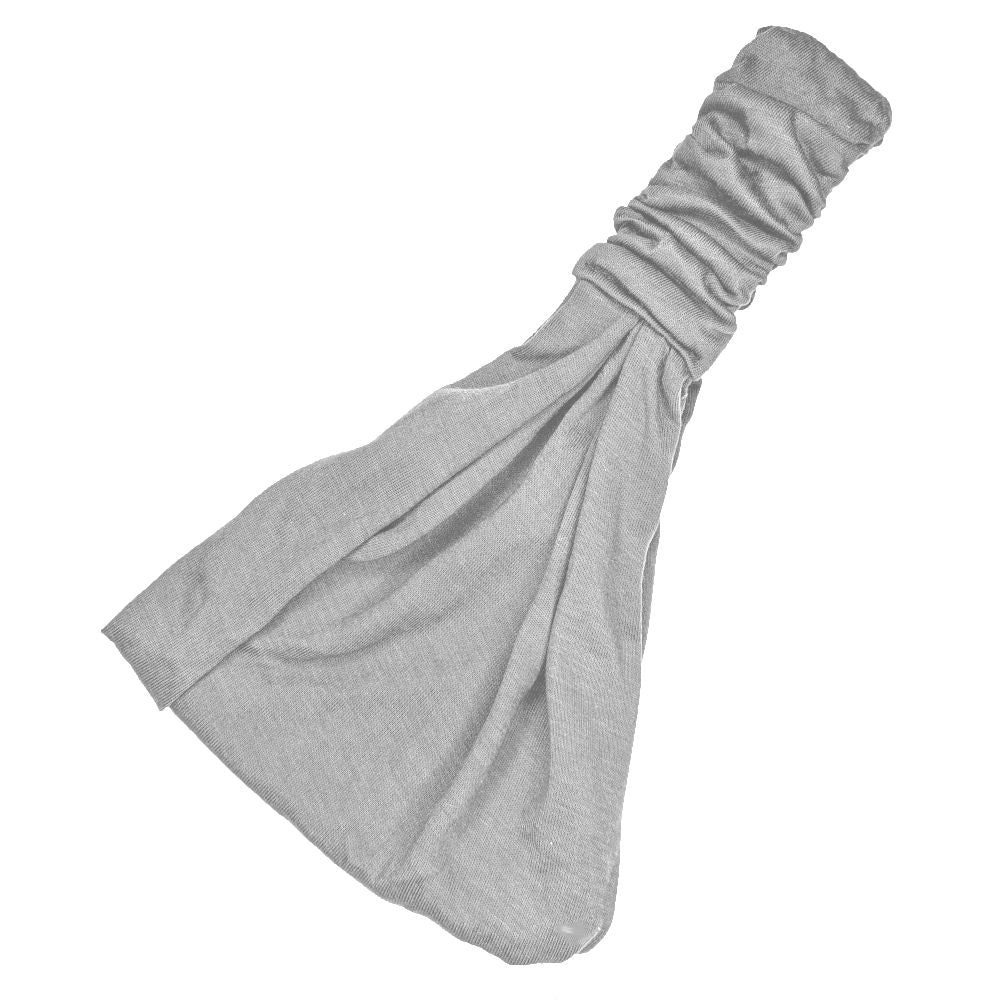 Solid Jersey Scrunch Headband, light grey