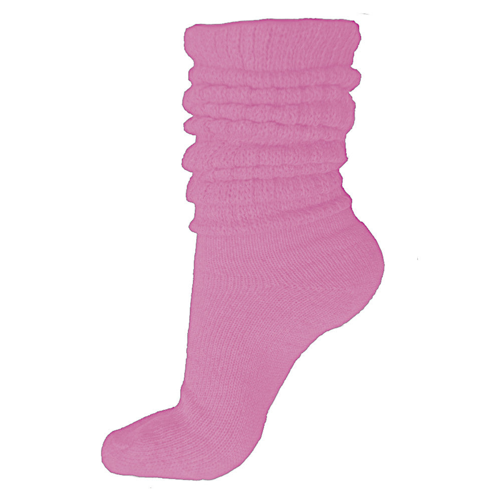 Basic Cotton Slouch Socks, light pink