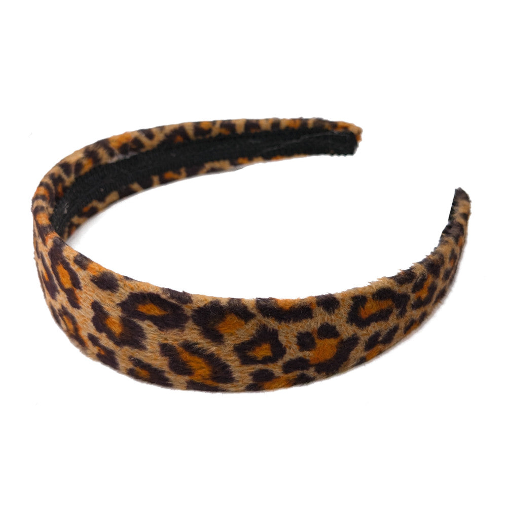 leopard print headband, brown