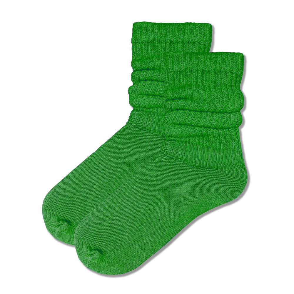 Midsize Junior Slouch Socks, kelly green