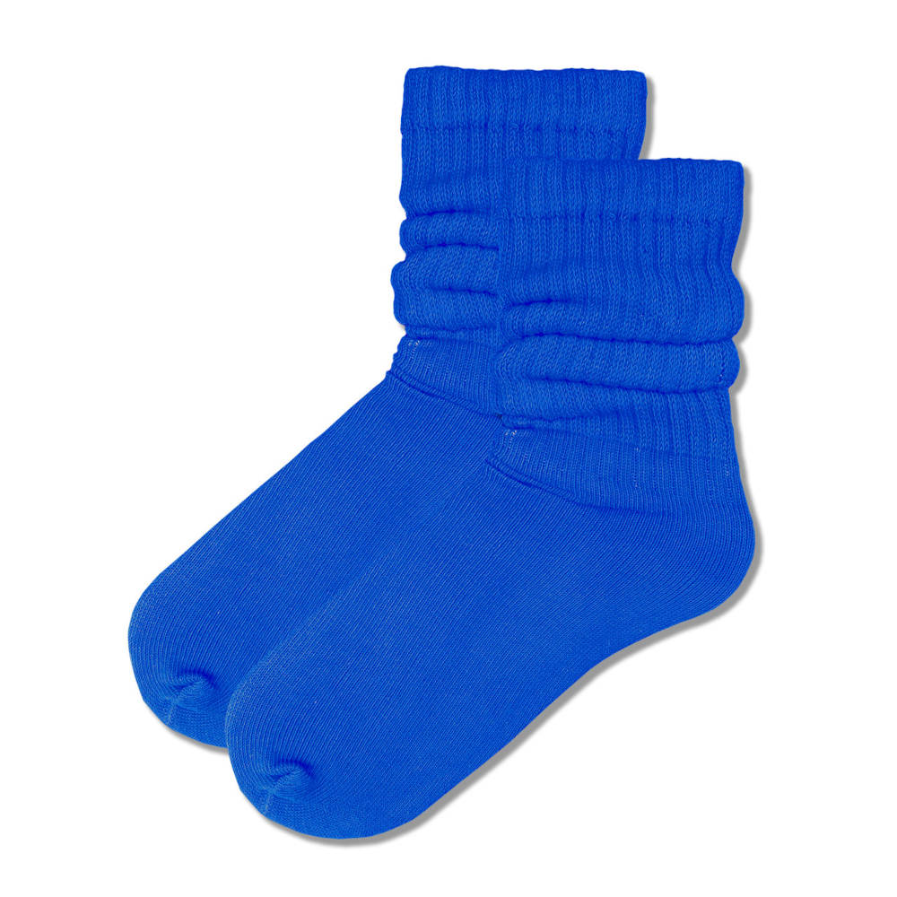 Midsize Junior Slouch Socks, royal blue
