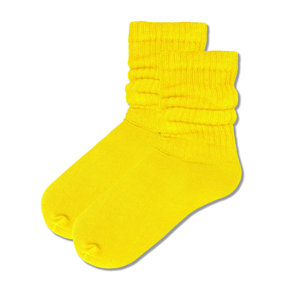 Midsize Junior Slouch Socks, yellow