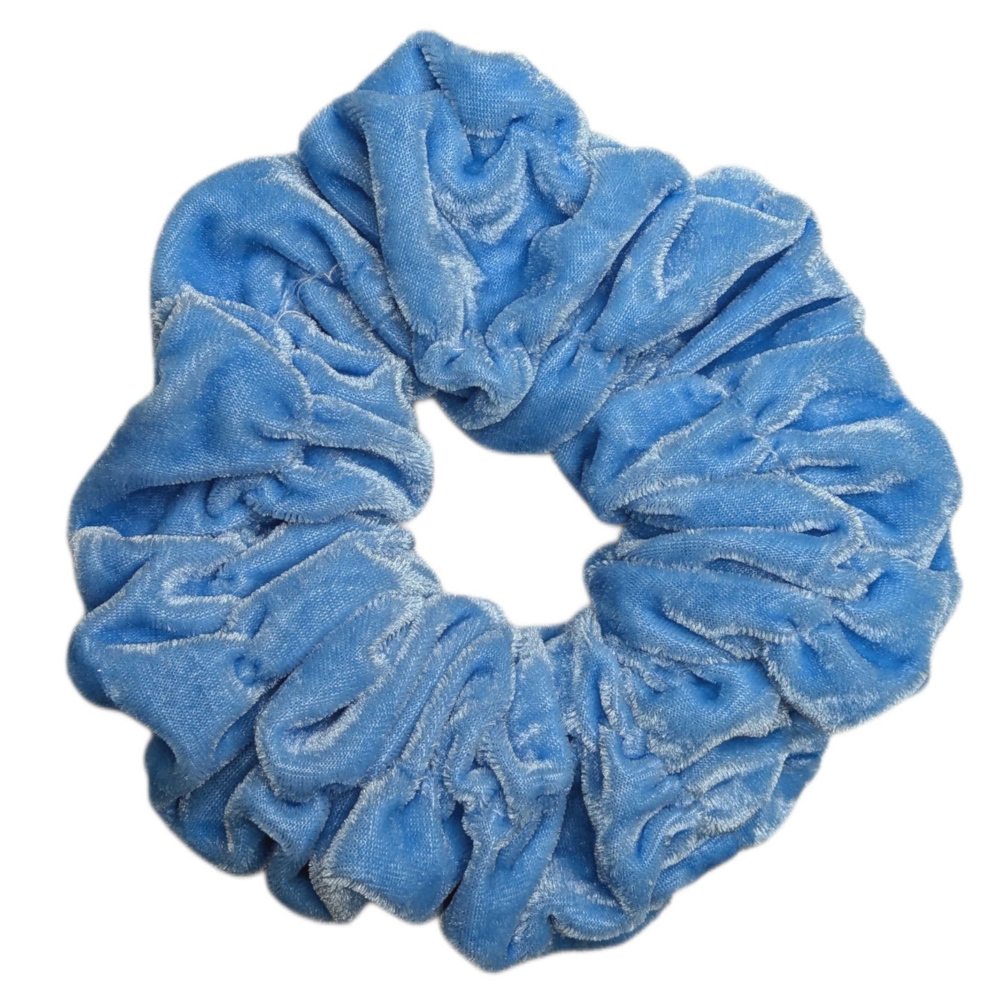 light blue oversized velvet scrunchie