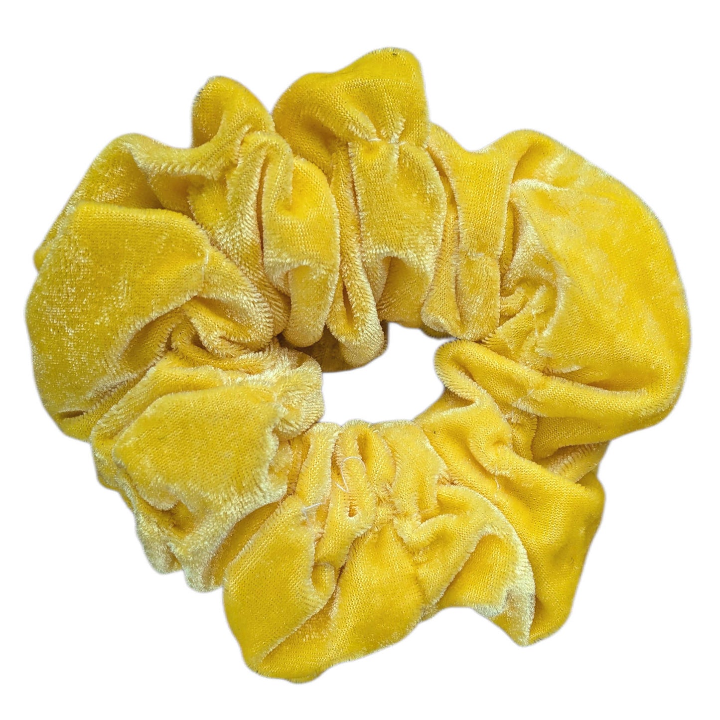 yellow oversized velvet scrunchie