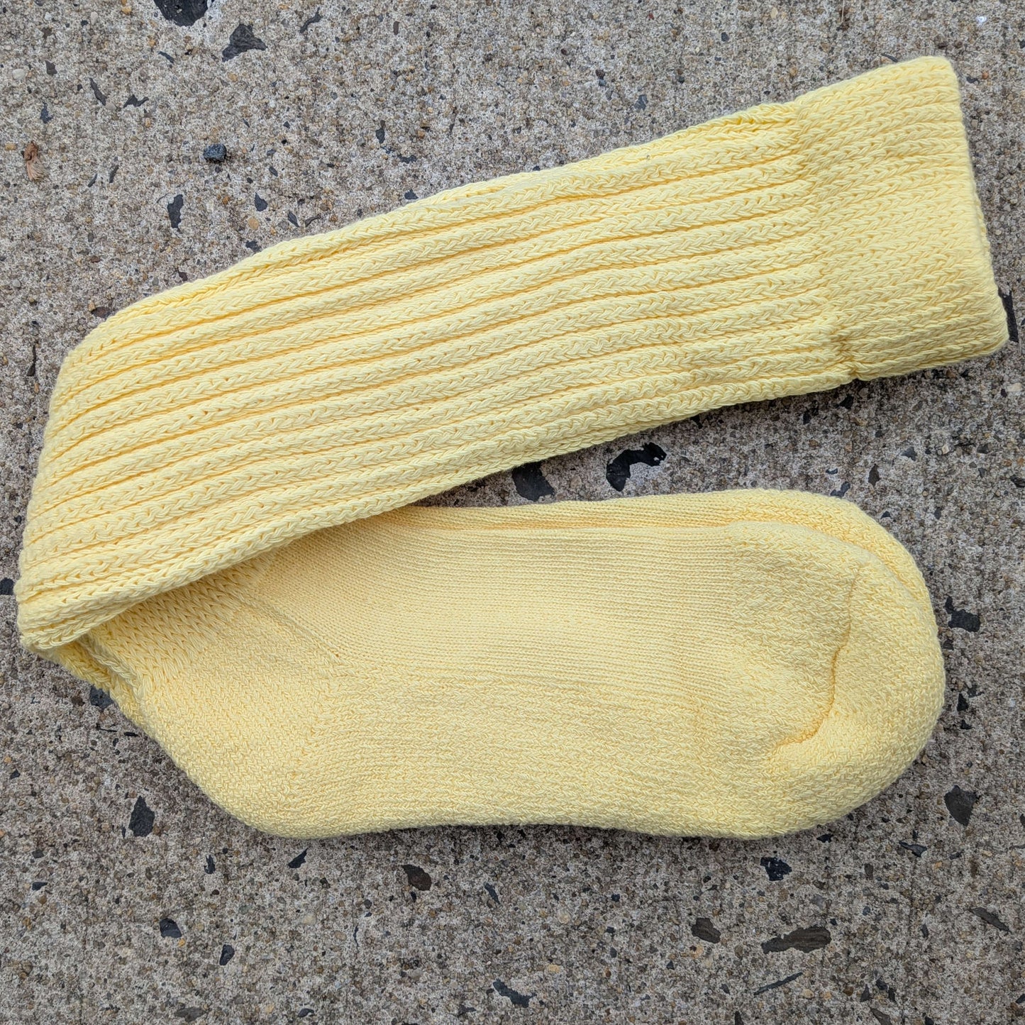 Thick Slouch Socks in Butter Yellow (light yellow)