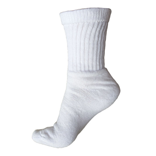 crew socks made in the USA, white