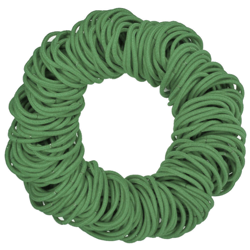 4mm ponytail elastics, army green hair elastics