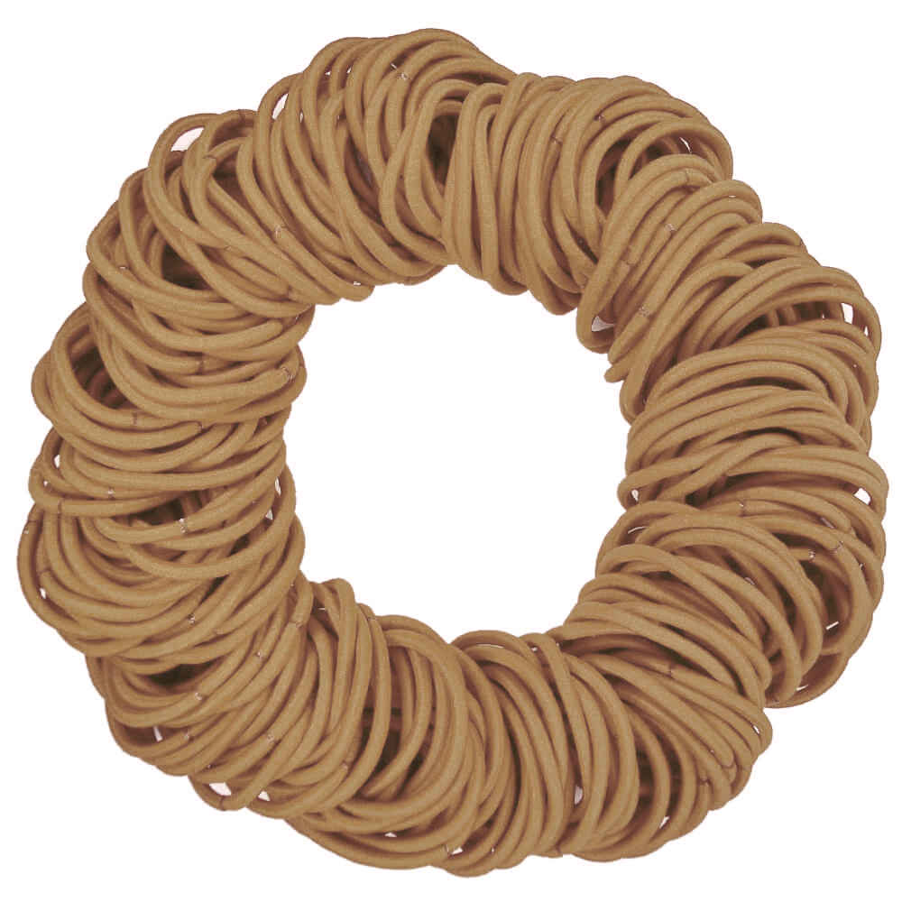 4mm ponytail hair elastics, beige hair elastics