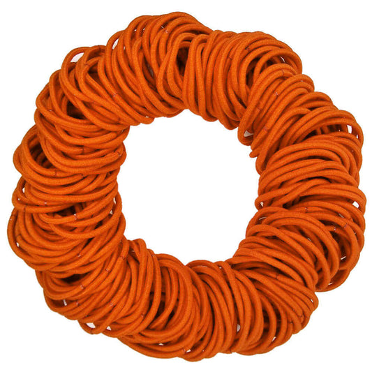4mm ponytail elastics, orange hair ties