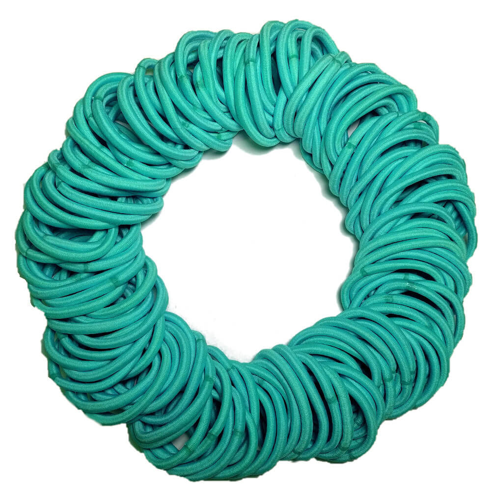 5mm ponytail elastics aqua