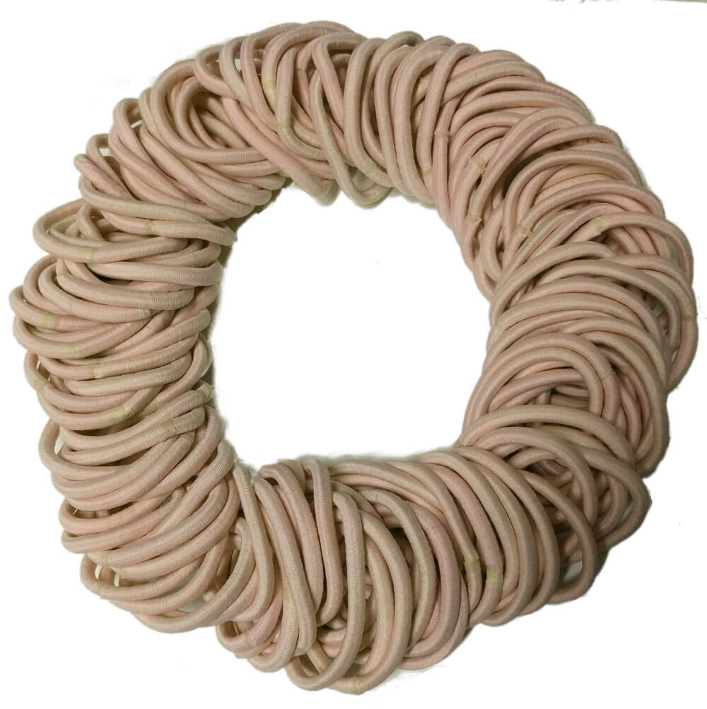 5mm ponytail elastics beige