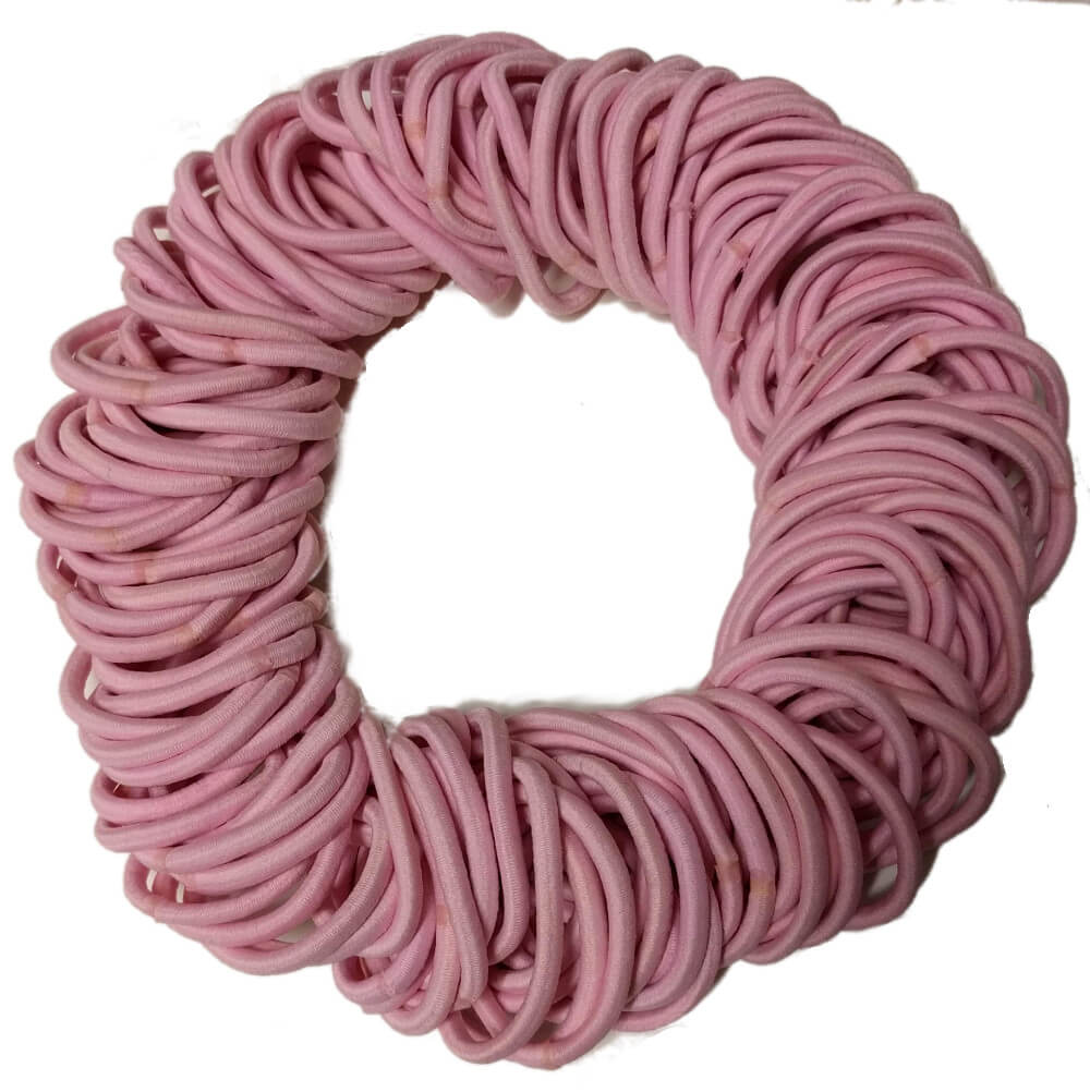5mm ponytail elastics light pink