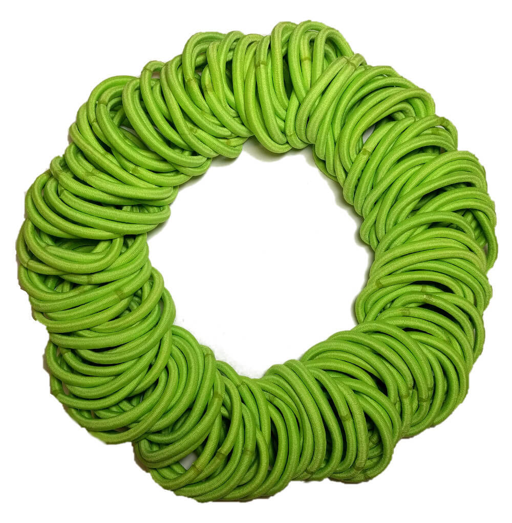 5mm ponytail elastics lime green