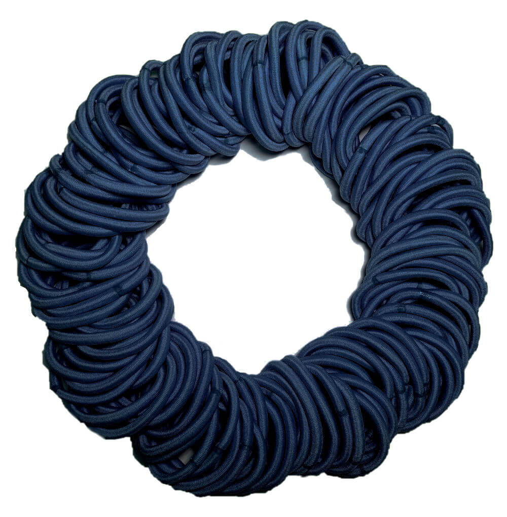 5mm ponytail hair elastics navy blue