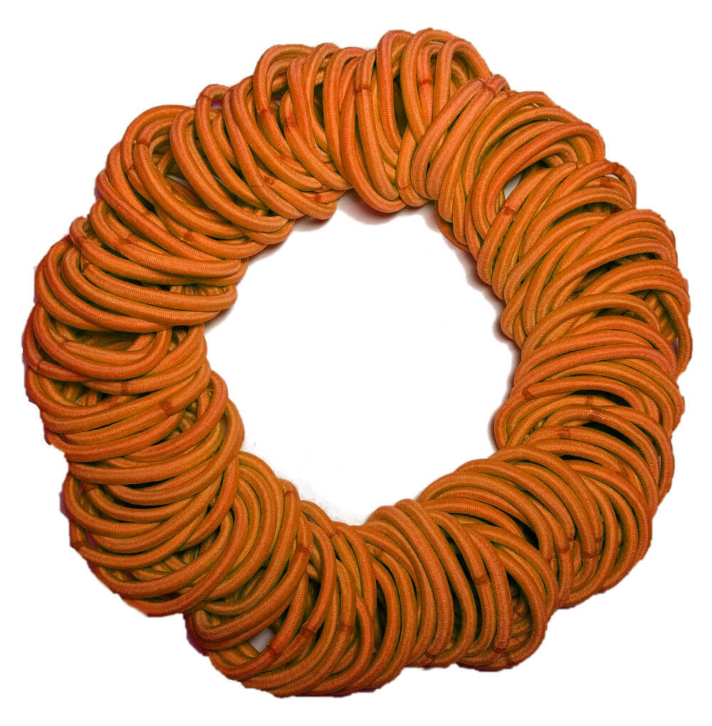 5mm ponytail hair elastics orange