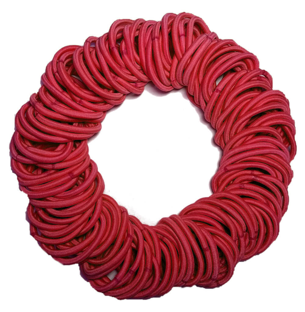 5mm ponytail hair ties red