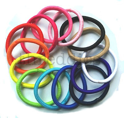 Threddies 5mm ponytail elastics in bulk many colors
