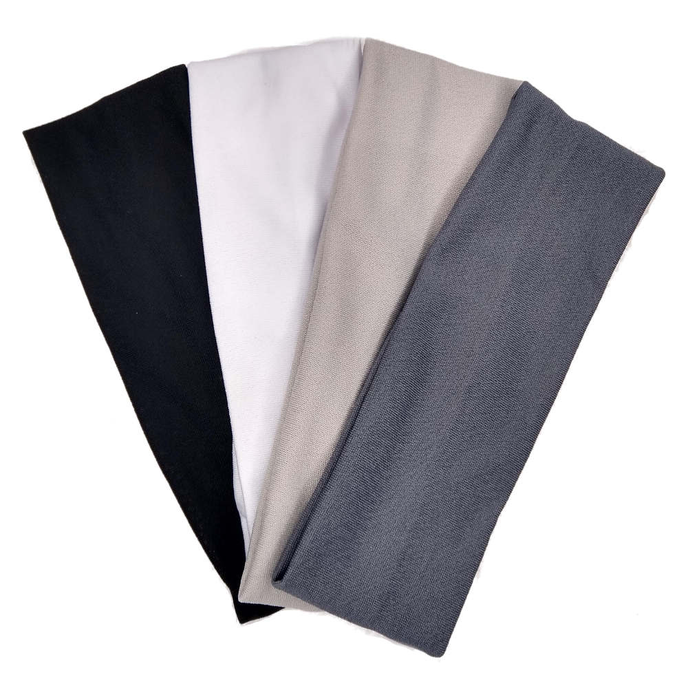 super soft knit headbands, black white grey assortment