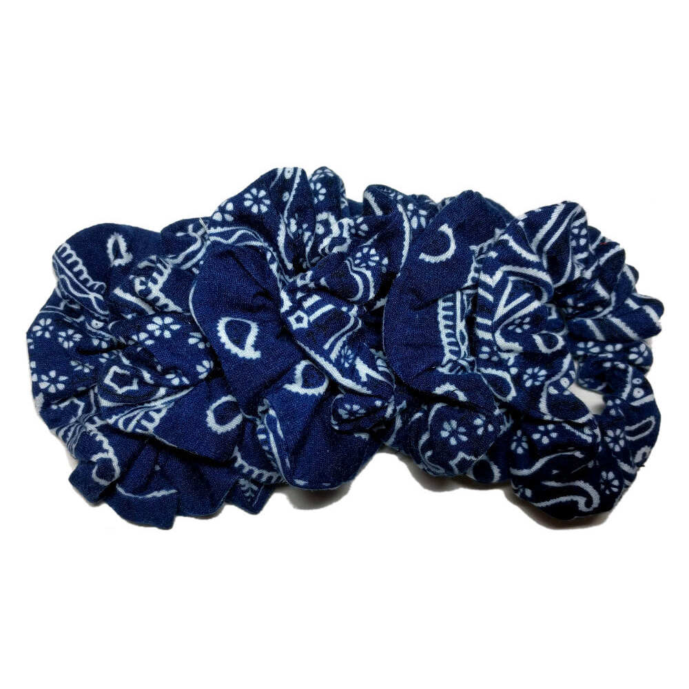 navy bandana scrunchies