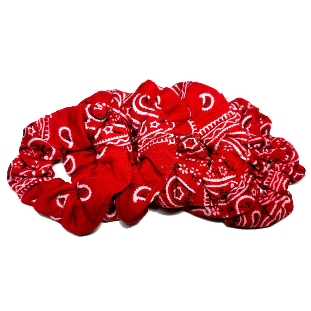 red bandana scrunchies