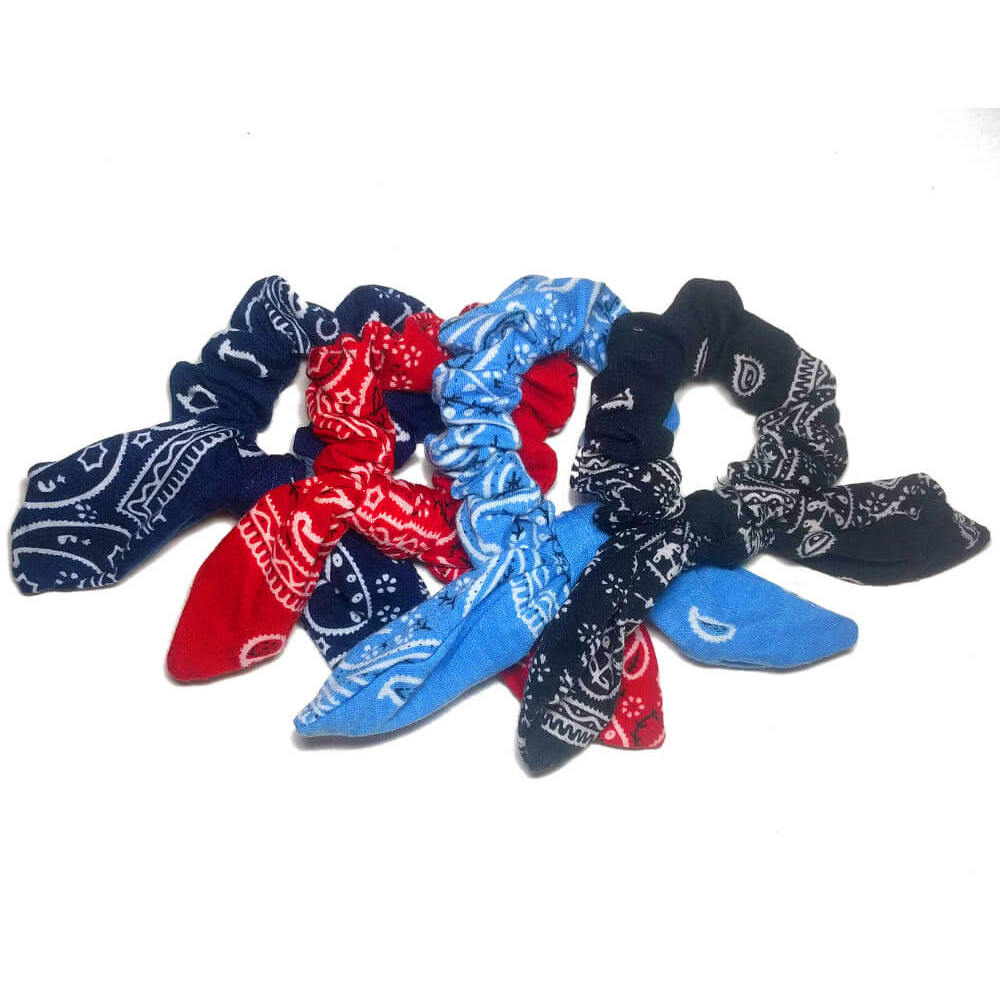 bandana scrunchies with tails