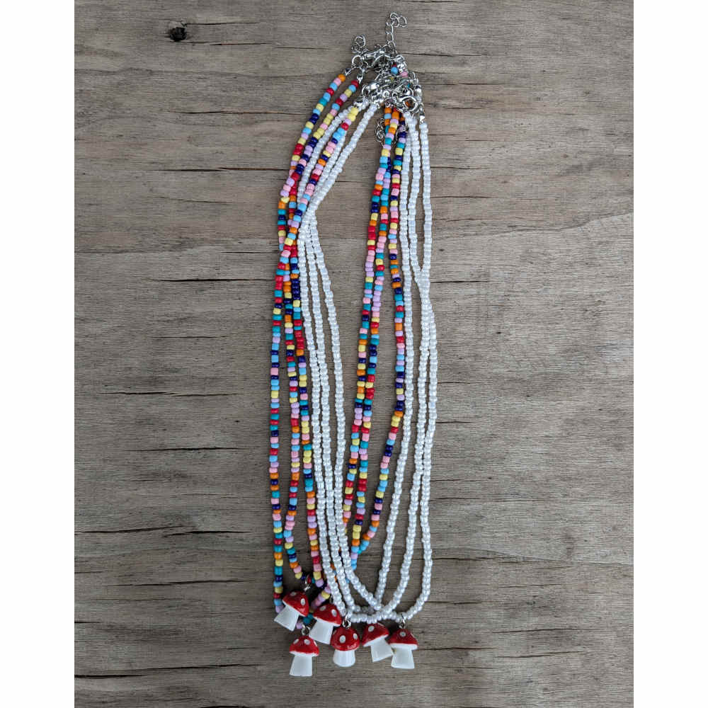 Happy New Year Bead Necklaces- Multicolor