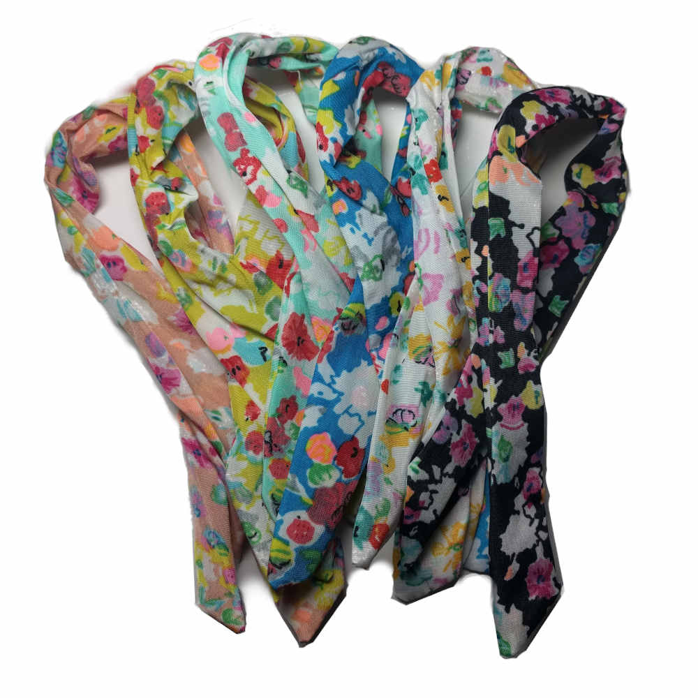 floral print bendable hair ties, large floral