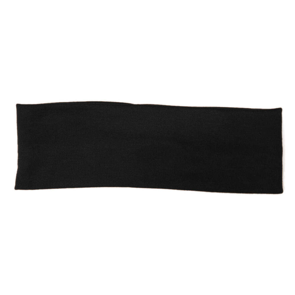 cotton blend knit stretch headbands, black