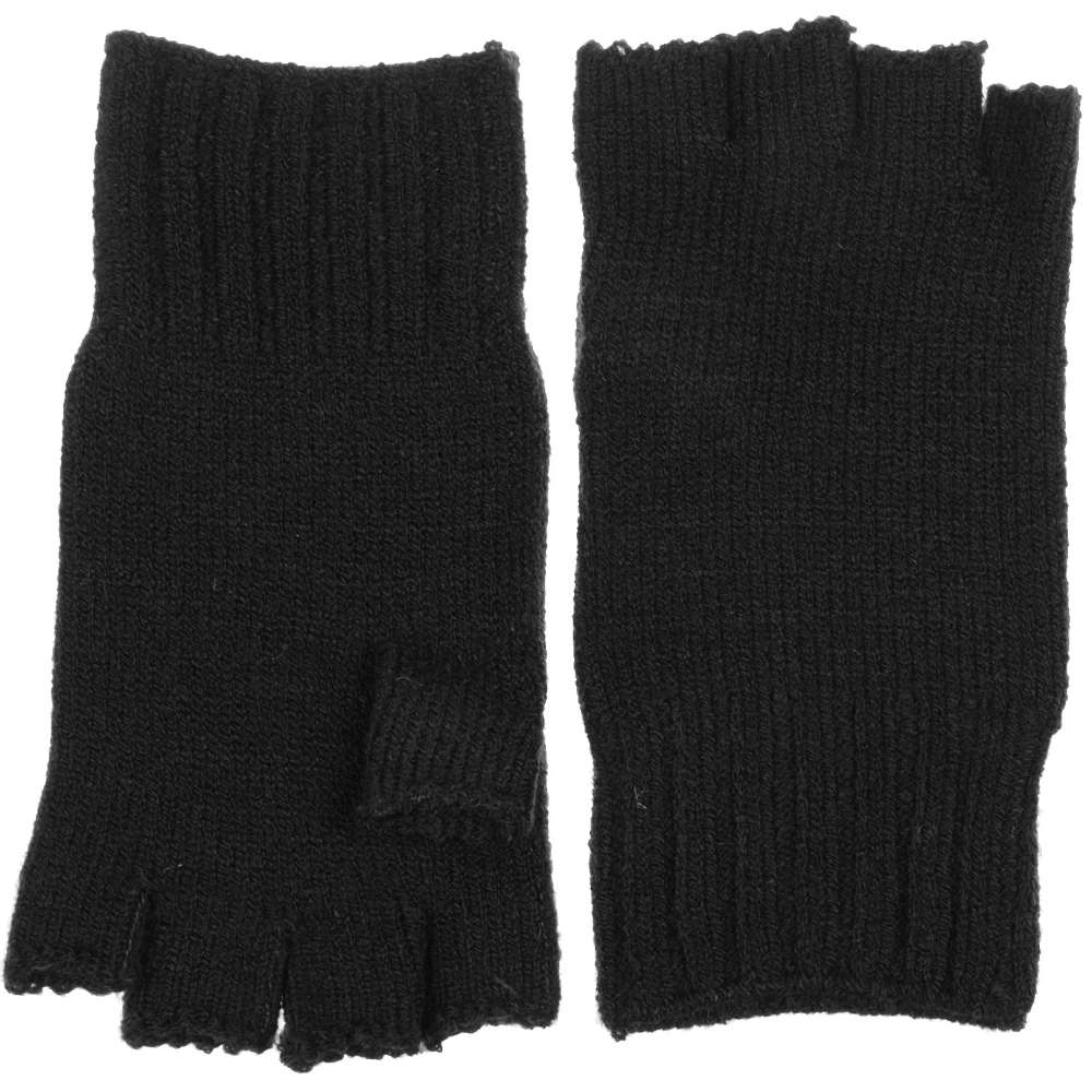 Soft Stretchy Fingerless Gloves, black
