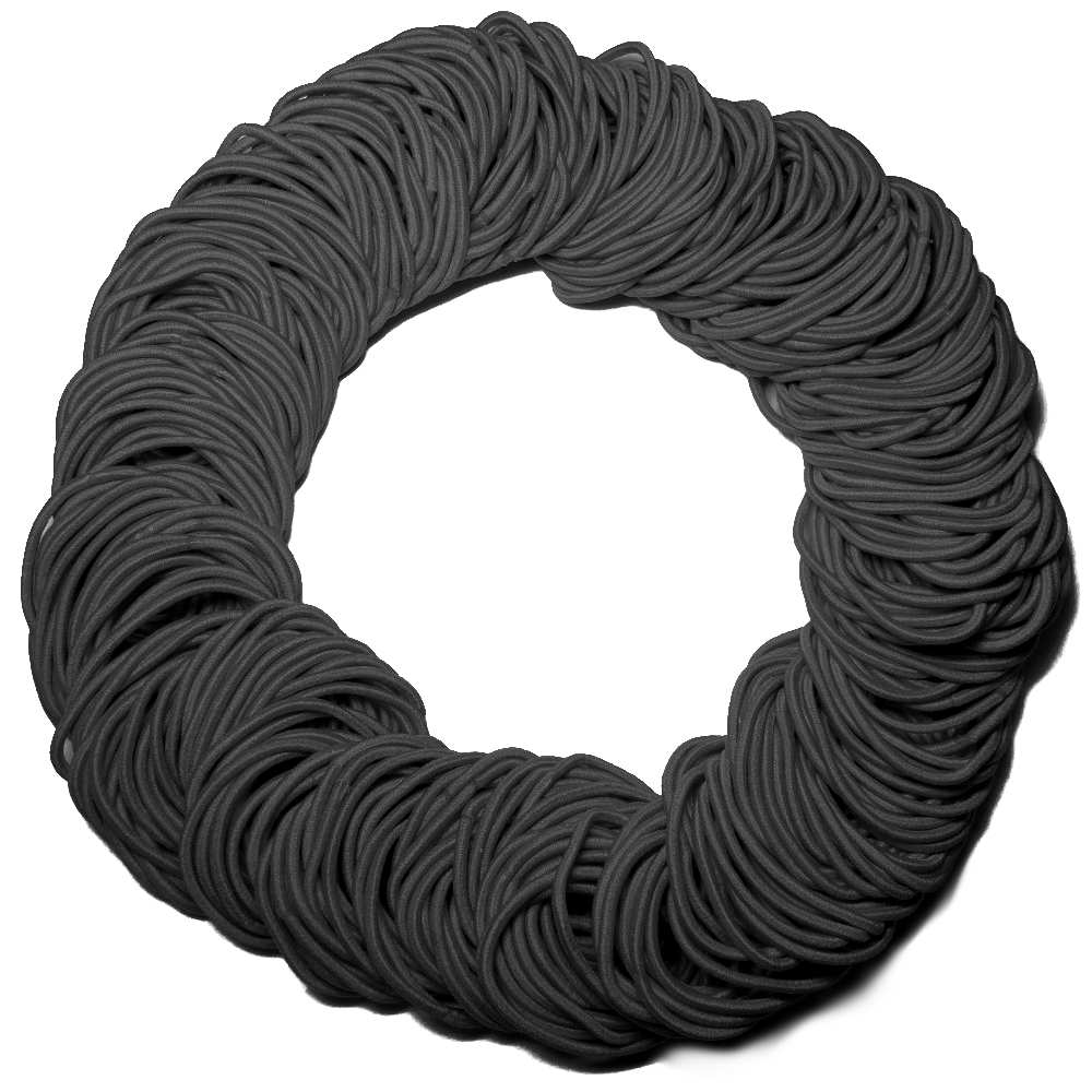 standard 2mm ponytail hair elastics, black hair ties