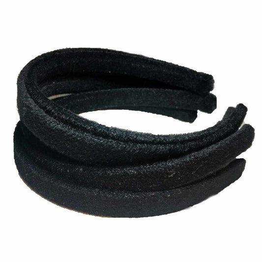 half inch wide black Velvet Headbands