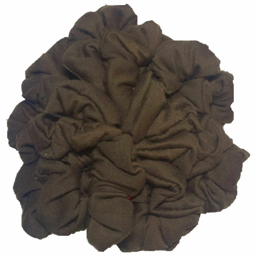 brown cotton scrunchies