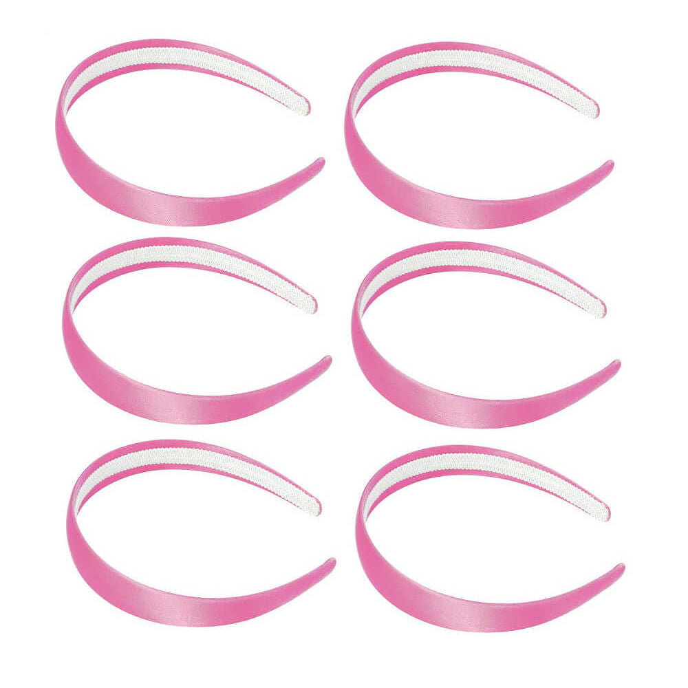 bubblegum pink wide satin headbands