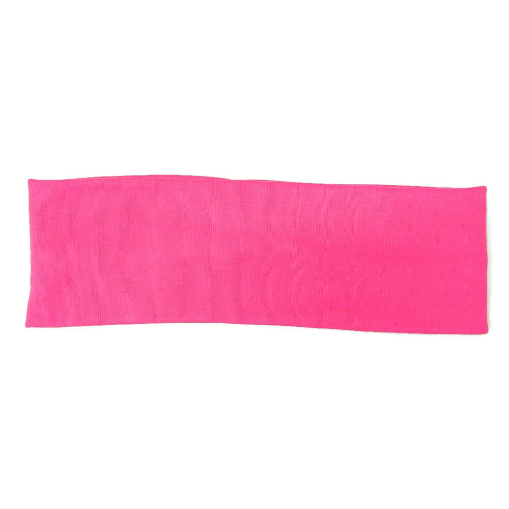 bubblegum pink cotton blend knit stretch headbands