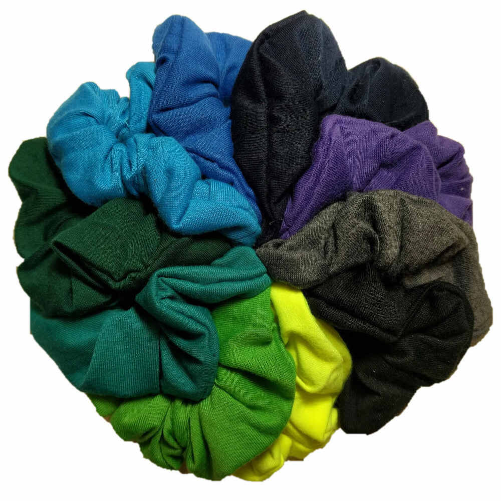 cool assorted cotton scrunchies
