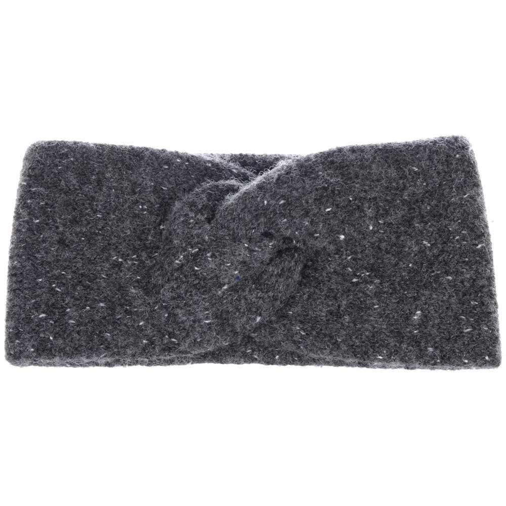 Cozy Double Knit Twist Headband, dark grey