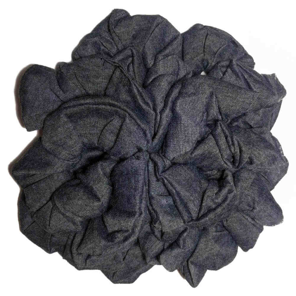 charcoal gray cotton scrunchies