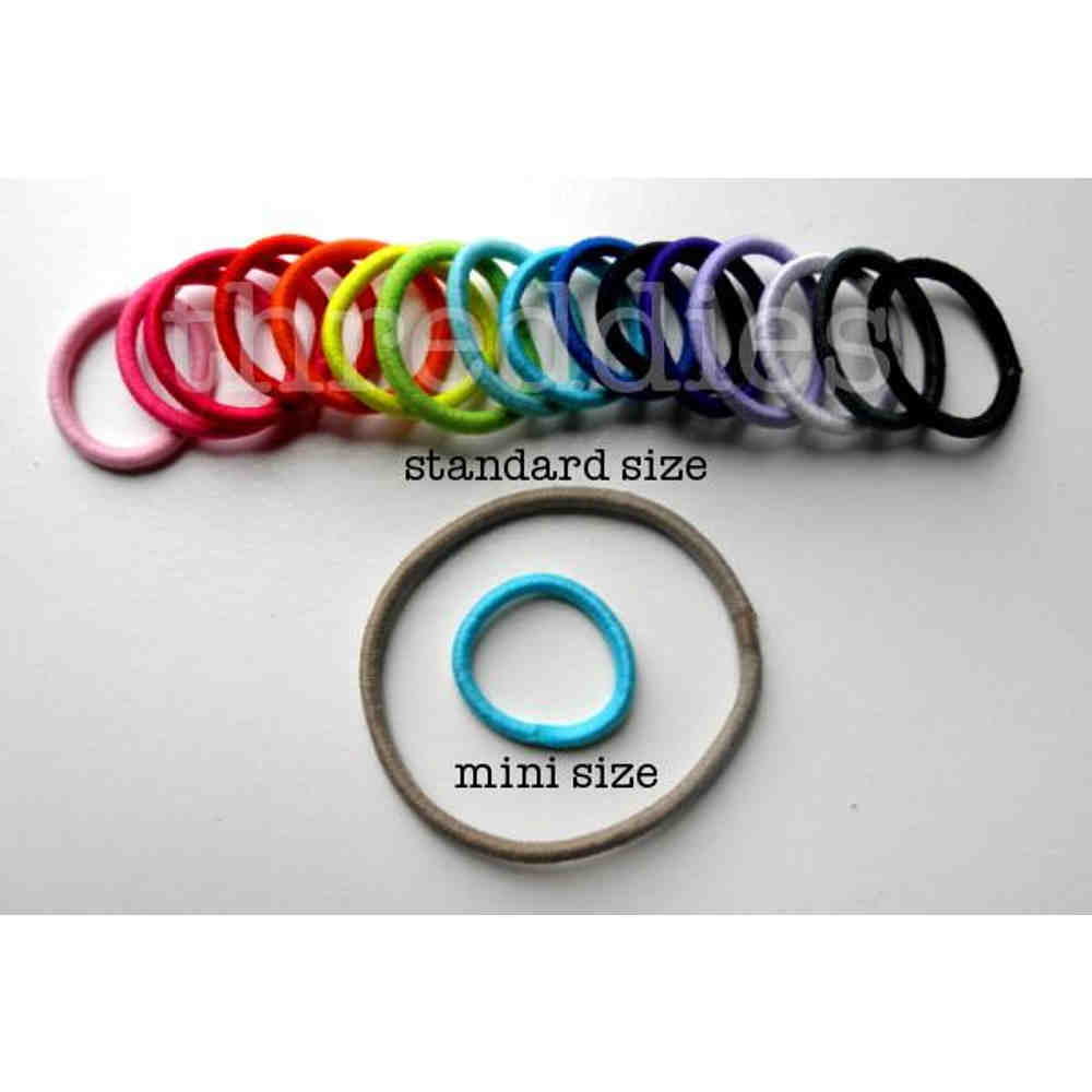 Threddies mini hair elastics in many colors