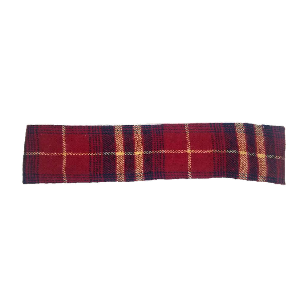 flannel headwrap, dark red