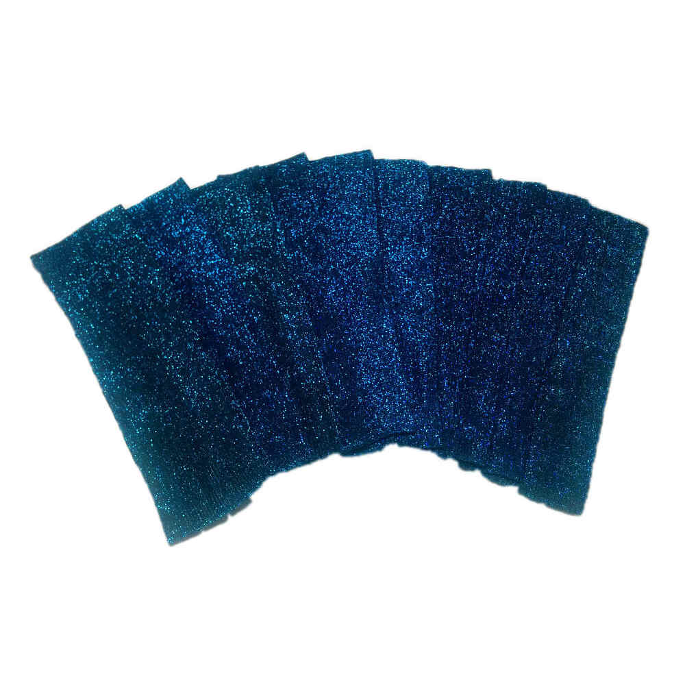 metallic glitter knit stretch headbands, royal blue