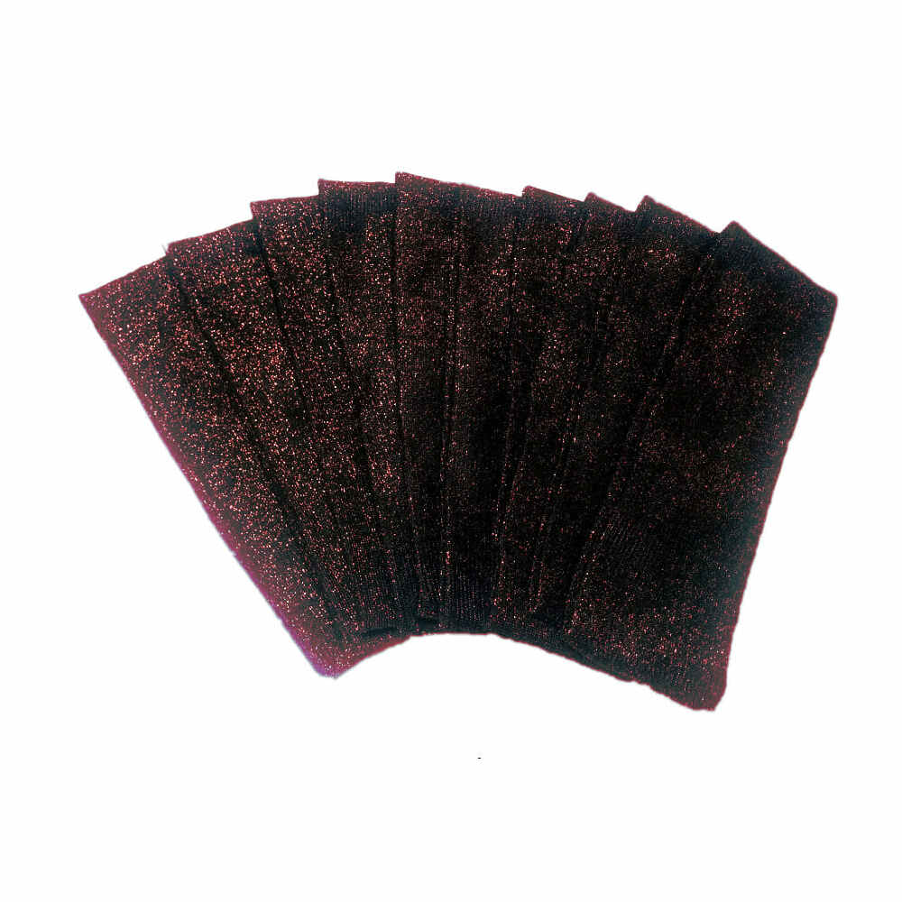 metallic glitter knit stretch headbands, brown