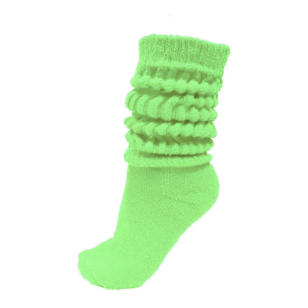 slouch socks, grass green