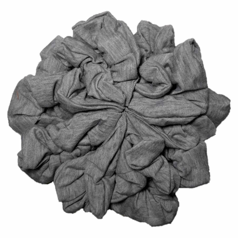 heather gray cotton scrunchies