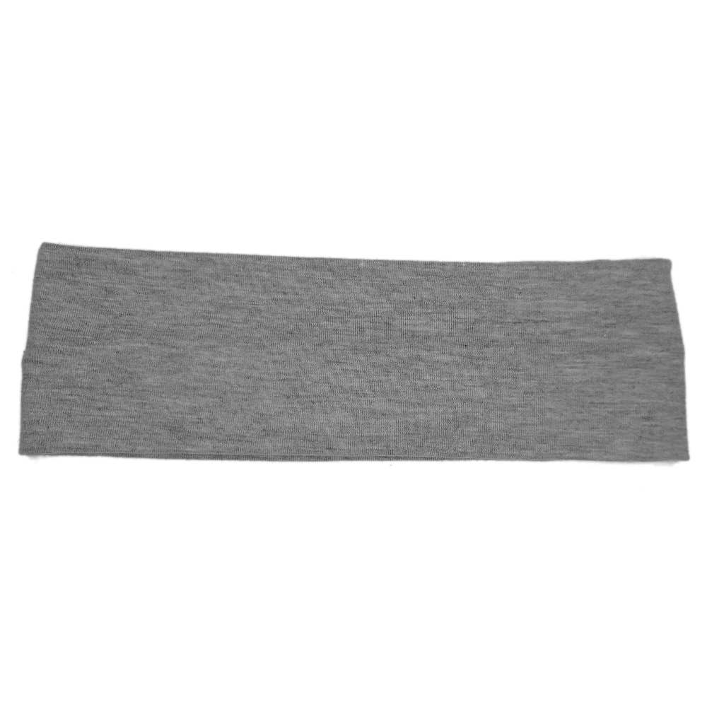 heather grey cotton blend knit stretch headbands