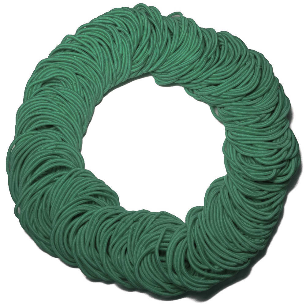 standard 2mm ponytail elastics, forest green hair elastics