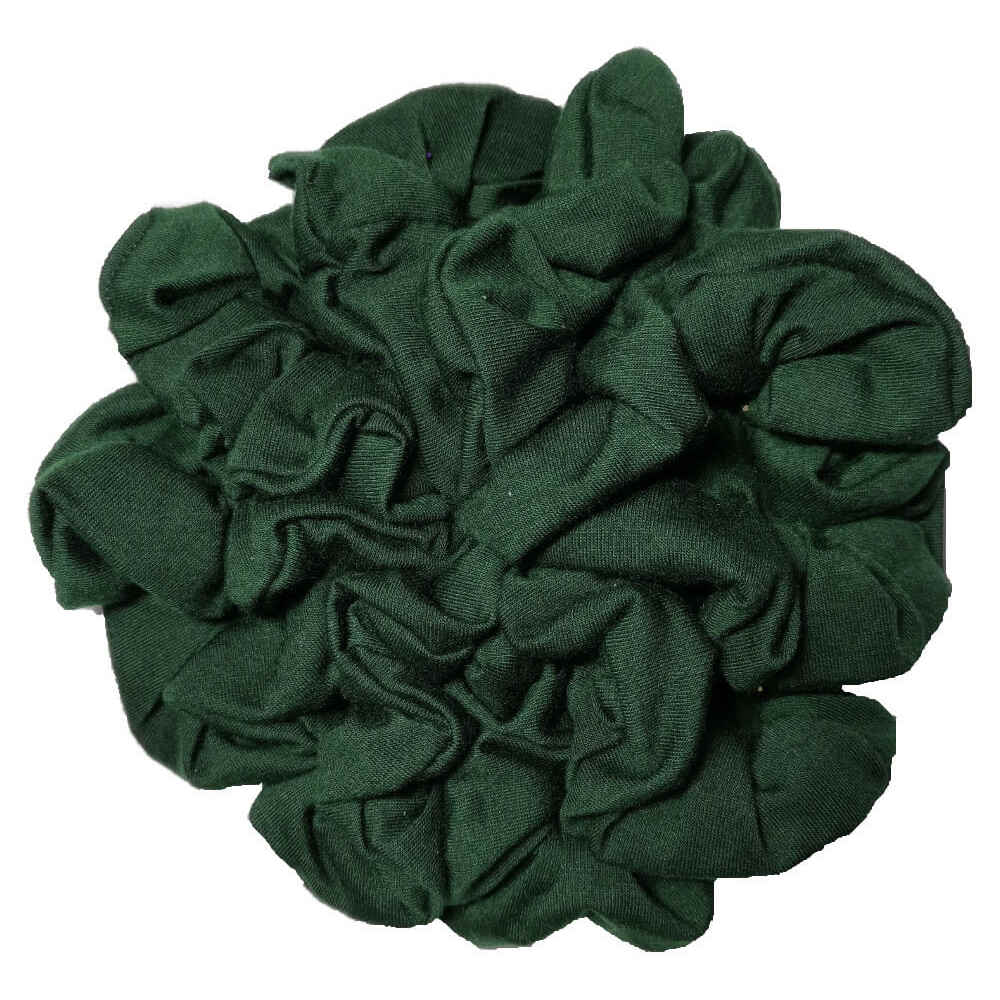 hunter green cotton scrunchies